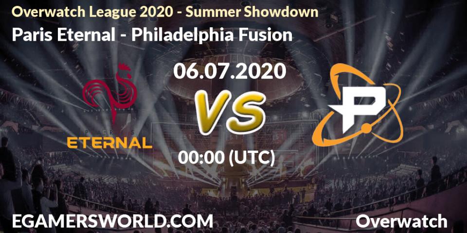 Paris Eternal - Philadelphia Fusion: прогноз. 06.07.20, Overwatch, Overwatch League 2020 - Summer Showdown