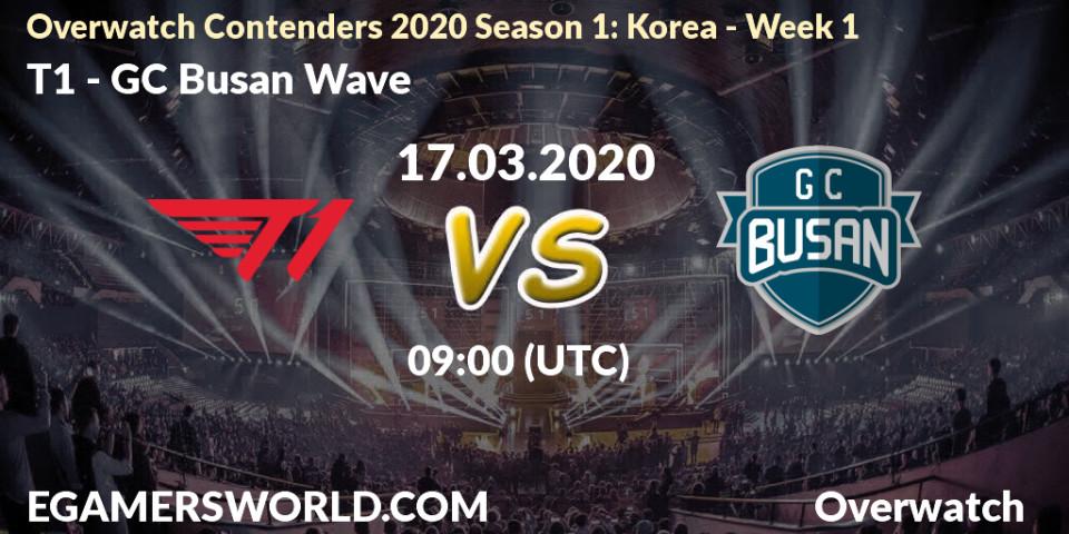 T1 - GC Busan Wave: прогноз. 17.03.20, Overwatch, Overwatch Contenders 2020 Season 1: Korea - Week 1