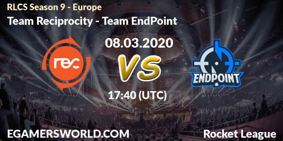 Team Reciprocity - Team EndPoint: прогноз. 08.03.20, Rocket League, RLCS Season 9 - Europe