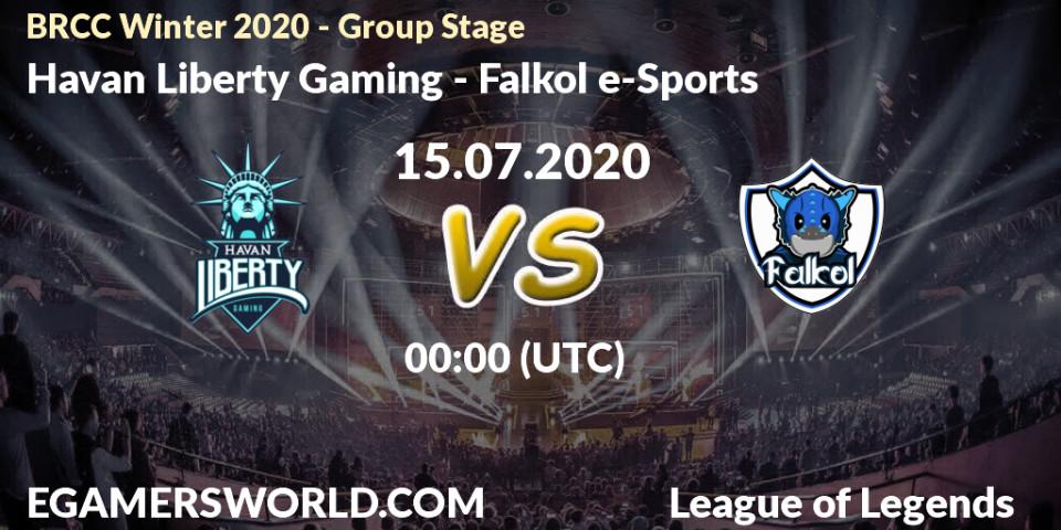Havan Liberty Gaming - Falkol e-Sports: прогноз. 15.07.20, LoL, BRCC Winter 2020 - Group Stage