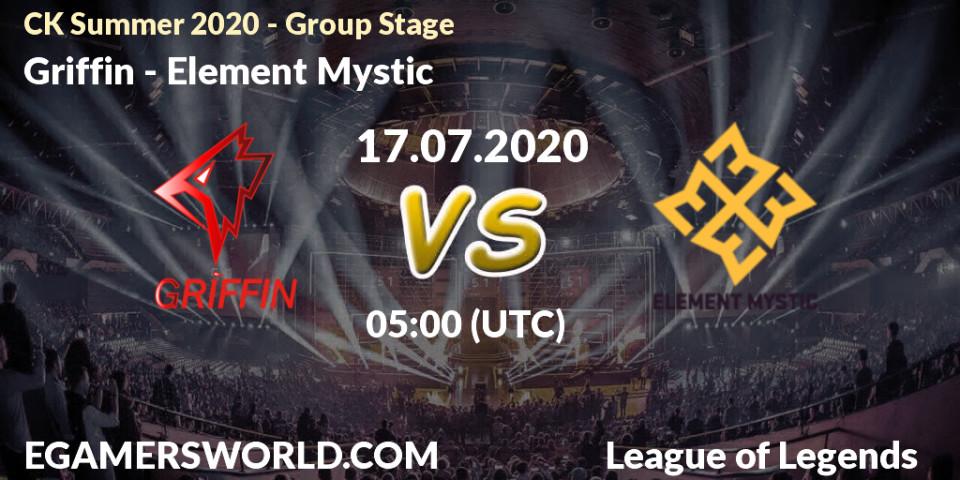 Griffin - Element Mystic: прогноз. 17.07.20, LoL, CK Summer 2020 - Group Stage