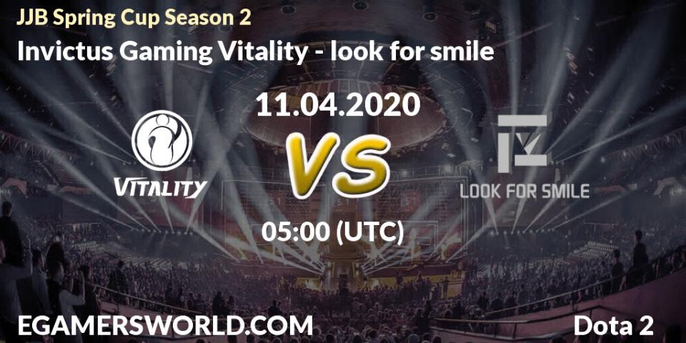 Invictus Gaming Vitality - look for smile: прогноз. 11.04.20, Dota 2, JJB Spring Cup Season 2