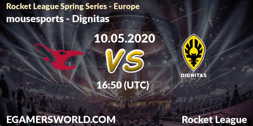 mousesports - Dignitas: прогноз. 10.05.20, Rocket League, Rocket League Spring Series - Europe
