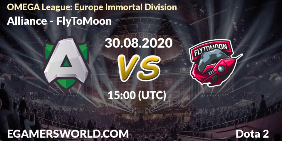 Alliance - FlyToMoon: прогноз. 30.08.20, Dota 2, OMEGA League: Europe Immortal Division