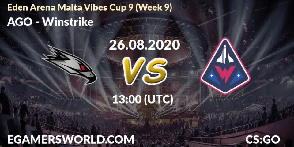 AGO - Winstrike: прогноз. 26.08.20, CS2 (CS:GO), Eden Arena Malta Vibes Cup 9 (Week 9)