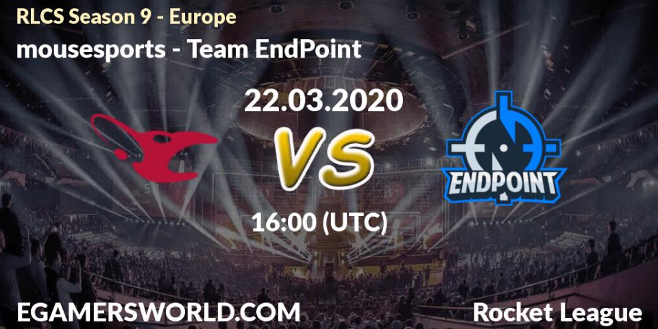 mousesports - EndPoint: прогноз. 22.03.20, Rocket League, RLCS Season 9 - Europe