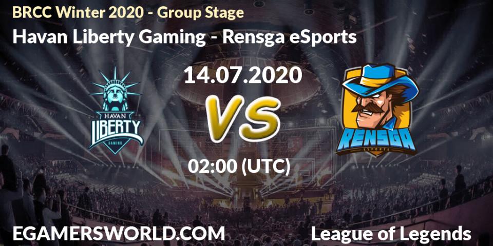 Havan Liberty Gaming - Rensga eSports: прогноз. 14.07.20, LoL, BRCC Winter 2020 - Group Stage
