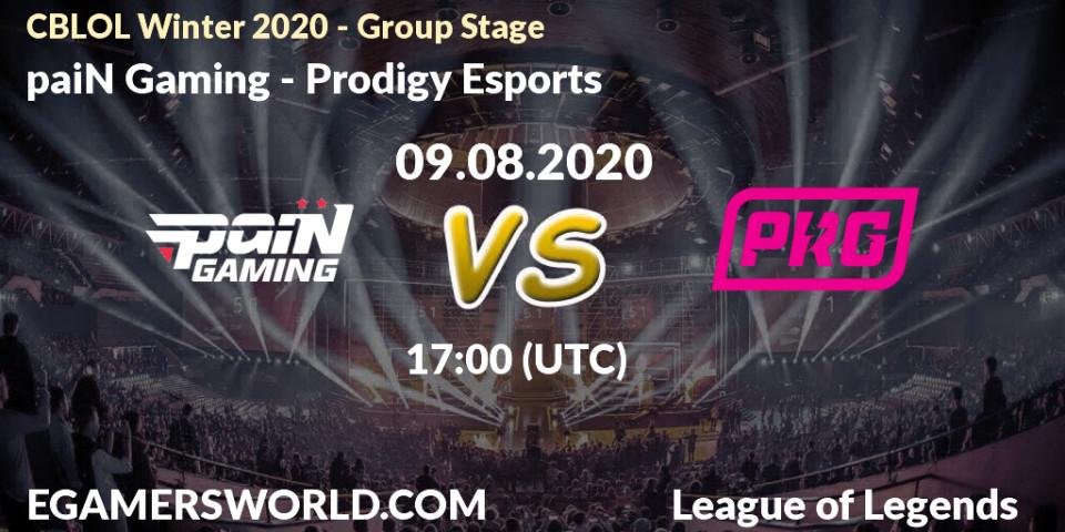 paiN Gaming - Prodigy Esports: прогноз. 09.08.20, LoL, CBLOL Winter 2020 - Group Stage