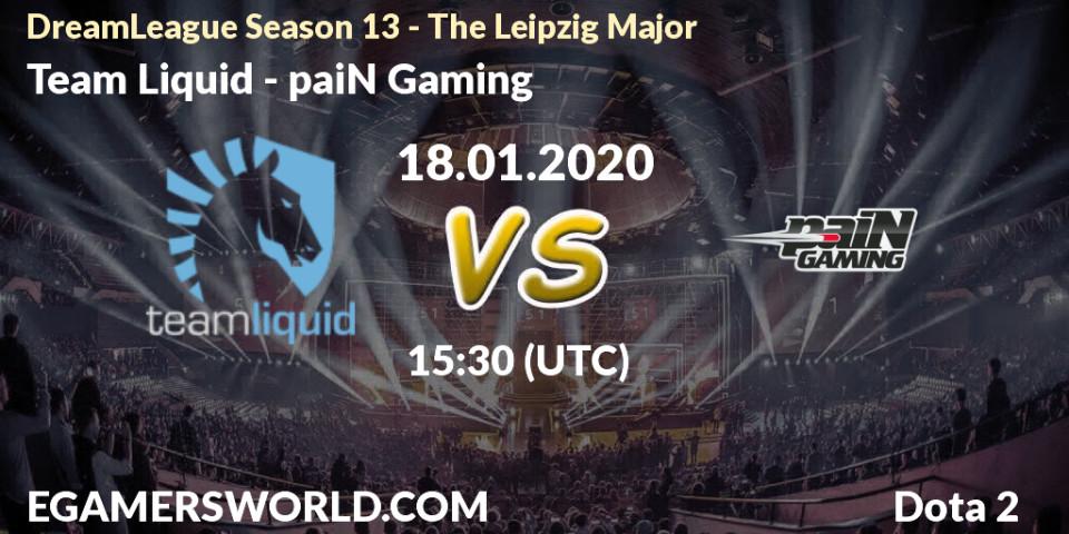 Team Liquid - paiN Gaming: прогноз. 18.01.20, Dota 2, DreamLeague Season 13 - The Leipzig Major