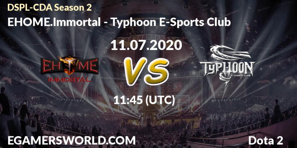 EHOME.Immortal - Typhoon E-Sports Club: прогноз. 11.07.20, Dota 2, Dota2 Secondary Professional League 2020 Season 2