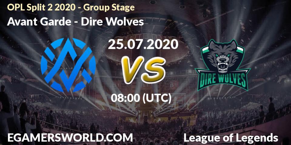 Avant Garde - Dire Wolves: прогноз. 25.07.20, LoL, OPL Split 2 2020 - Group Stage