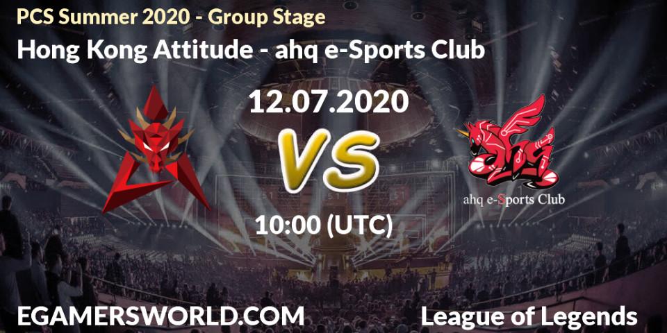 Hong Kong Attitude - ahq e-Sports Club: прогноз. 12.07.20, LoL, PCS Summer 2020 - Group Stage