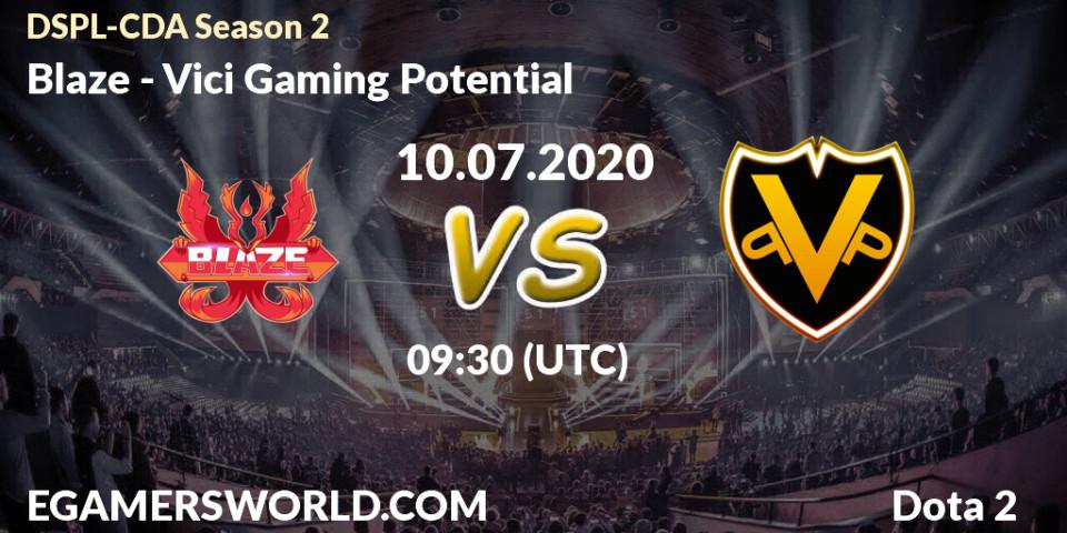 Blaze - Vici Gaming Potential: прогноз. 10.07.20, Dota 2, Dota2 Secondary Professional League 2020 Season 2