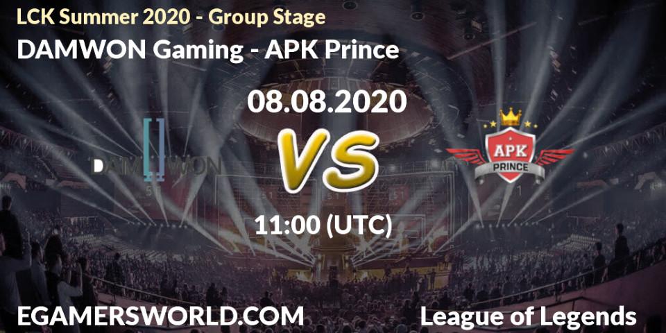 DAMWON Gaming - APK Prince: прогноз. 08.08.20, LoL, LCK Summer 2020 - Group Stage
