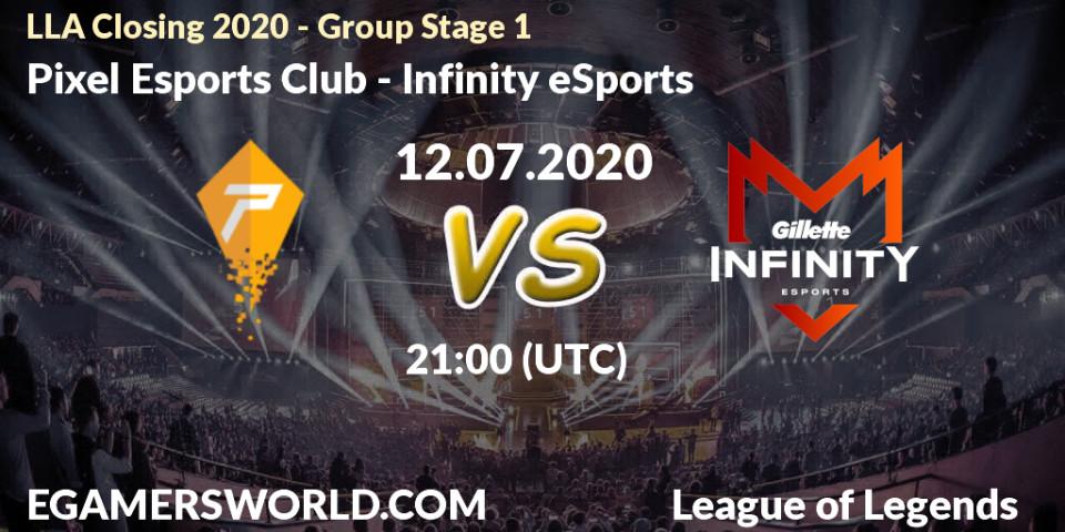 Pixel Esports Club - Infinity eSports: прогноз. 12.07.20, LoL, LLA Closing 2020 - Group Stage 1