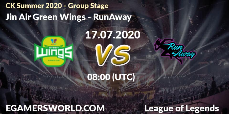 Jin Air Green Wings - RunAway: прогноз. 17.07.20, LoL, CK Summer 2020 - Group Stage