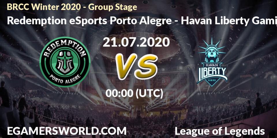 Redemption eSports Porto Alegre - Havan Liberty Gaming: прогноз. 21.07.20, LoL, BRCC Winter 2020 - Group Stage
