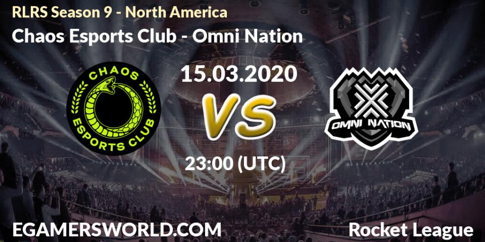 Chaos Esports Club - Omni Nation: прогноз. 15.03.20, Rocket League, RLRS Season 9 - North America