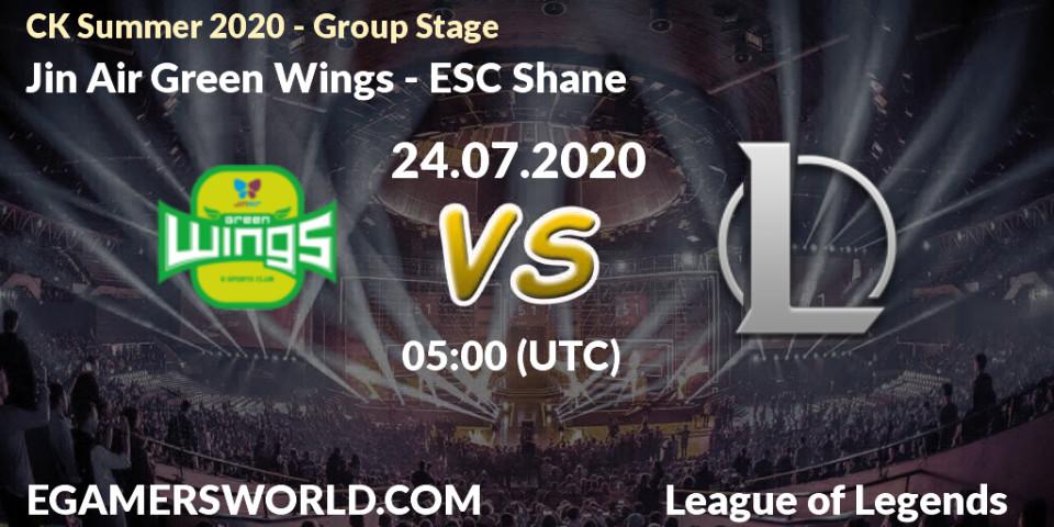 Jin Air Green Wings - ESC Shane: прогноз. 24.07.20, LoL, CK Summer 2020 - Group Stage