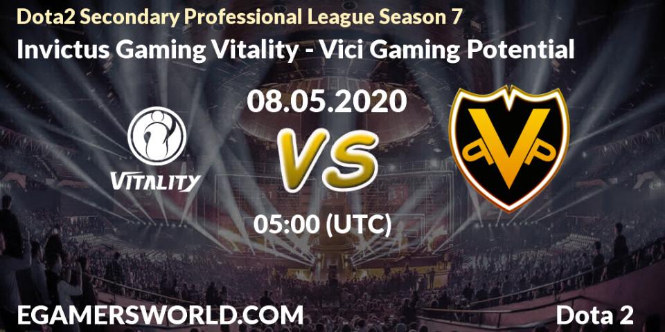 Invictus Gaming Vitality - Vici Gaming Potential: прогноз. 09.05.20, Dota 2, Dota2 Secondary Professional League 2020