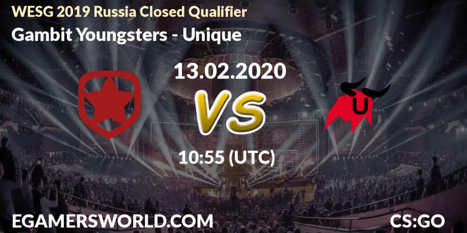 Gambit Youngsters - Unique: прогноз. 13.02.20, CS2 (CS:GO), WESG 2019 Russia Closed Qualifier