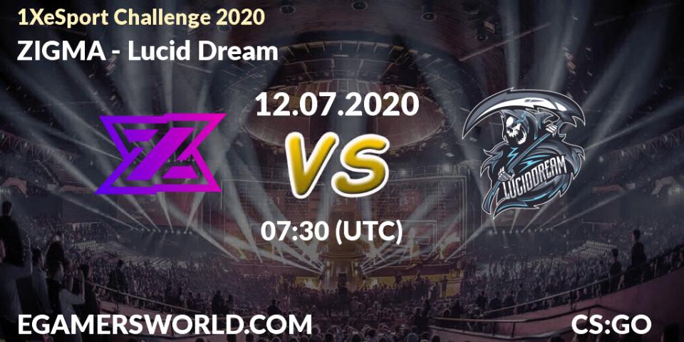 ZIGMA - Lucid Dream: прогноз. 12.07.20, CS2 (CS:GO), 1XeSport Challenge 2020