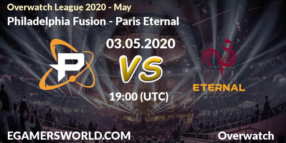 Philadelphia Fusion - Paris Eternal: прогноз. 03.05.20, Overwatch, Overwatch League 2020 - May