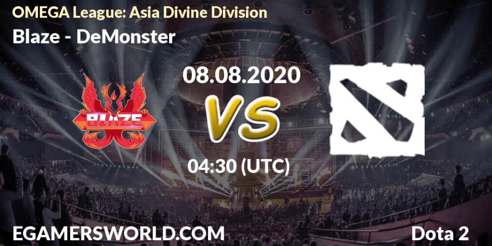 Blaze - DeMonster: прогноз. 08.08.20, Dota 2, OMEGA League: Asia Divine Division