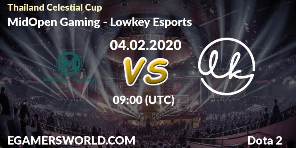 MidOpen Gaming - Lowkey Esports: прогноз. 04.02.20, Dota 2, Thailand Celestial Cup