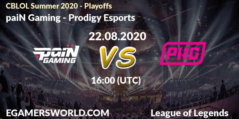 paiN Gaming - Prodigy Esports: прогноз. 22.08.20, LoL, CBLOL Winter 2020 - Playoffs