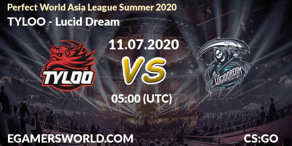TYLOO - Lucid Dream: прогноз. 11.07.20, CS2 (CS:GO), Perfect World Asia League Summer 2020