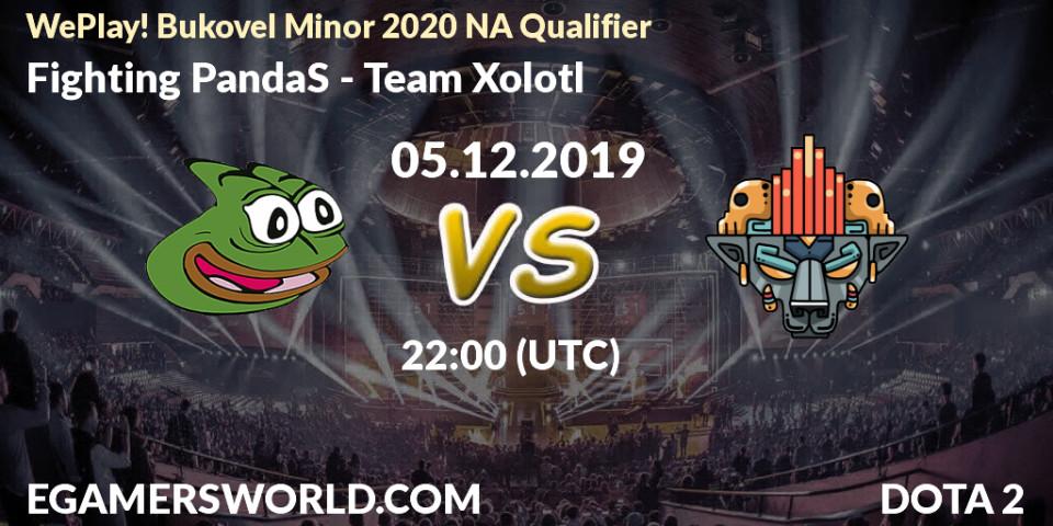 Fighting PandaS - Team Xolotl: прогноз. 05.12.19, Dota 2, WePlay! Bukovel Minor 2020 NA Qualifier