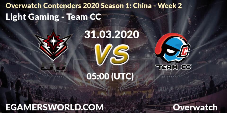 Light Gaming - Team CC: прогноз. 31.03.20, Overwatch, Overwatch Contenders 2020 Season 1: China - Week 2