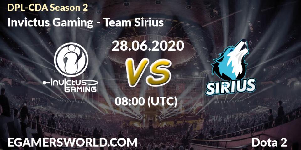 Invictus Gaming - Team Sirius: прогноз. 28.06.20, Dota 2, DPL-CDA Professional League Season 2