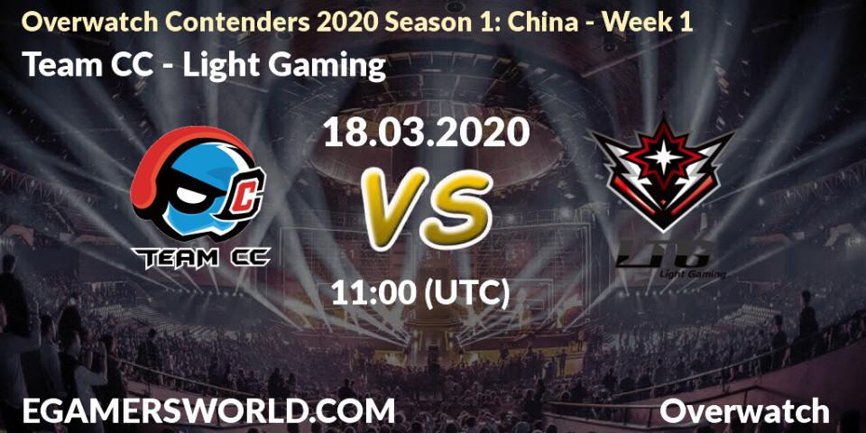 Team CC - Light Gaming: прогноз. 18.03.20, Overwatch, Overwatch Contenders 2020 Season 1: China - Week 1