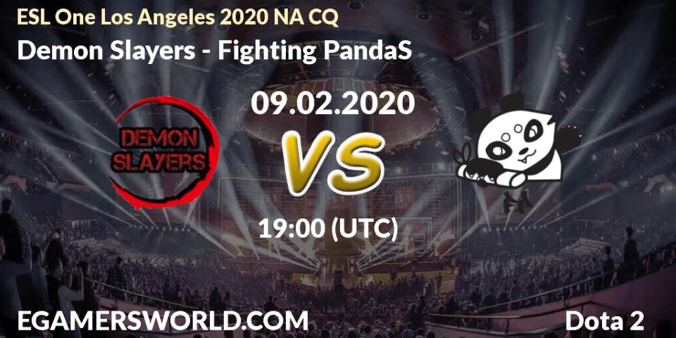 Demon Slayers - Fighting PandaS: прогноз. 09.02.20, Dota 2, ESL One Los Angeles 2020 NA CQ