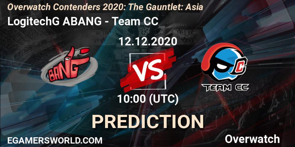 LogitechG ABANG - Team CC: прогноз. 12.12.20, Overwatch, Overwatch Contenders 2020: The Gauntlet: Asia