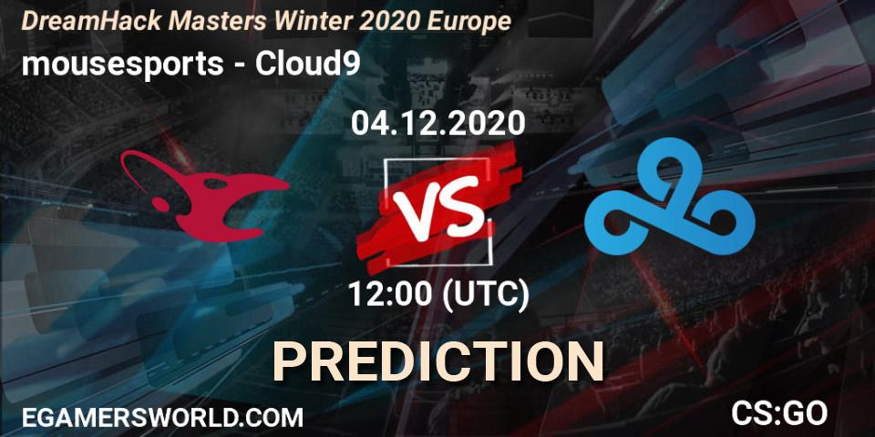 mousesports - Cloud9: прогноз. 04.12.20, CS2 (CS:GO), DreamHack Masters Winter 2020 Europe