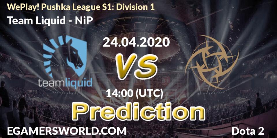Team Liquid - NiP: прогноз. 24.04.20, Dota 2, WePlay! Pushka League S1: Division 1
