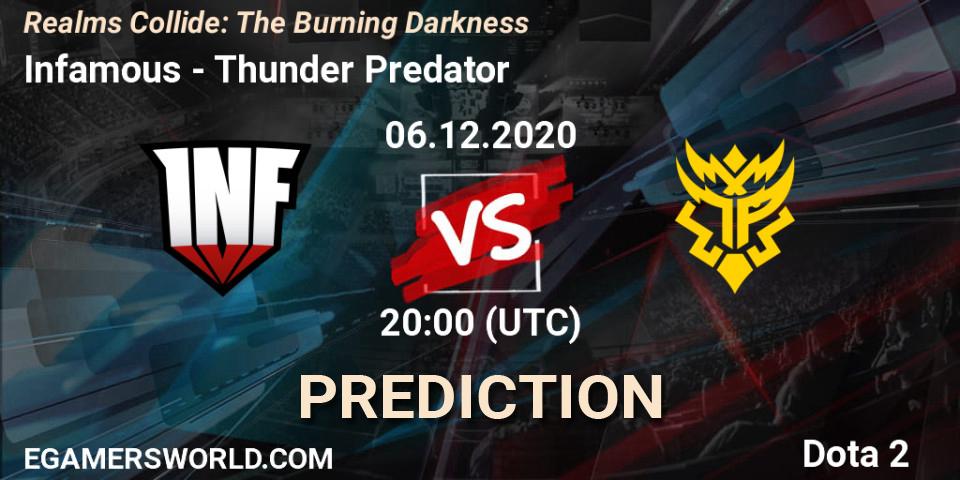 Infamous - Thunder Predator: прогноз. 06.12.20, Dota 2, Realms Collide: The Burning Darkness