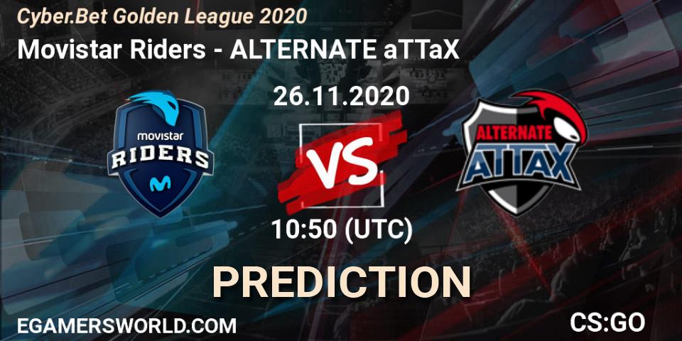 Movistar Riders - ALTERNATE aTTaX: прогноз. 26.11.20, CS2 (CS:GO), Cyber.Bet Golden League 2020