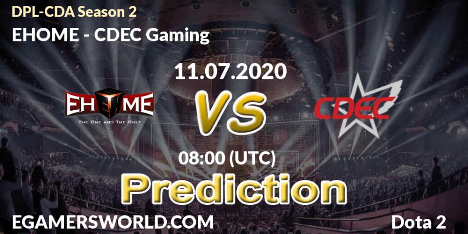 EHOME - CDEC Gaming: прогноз. 11.07.20, Dota 2, DPL-CDA Professional League Season 2