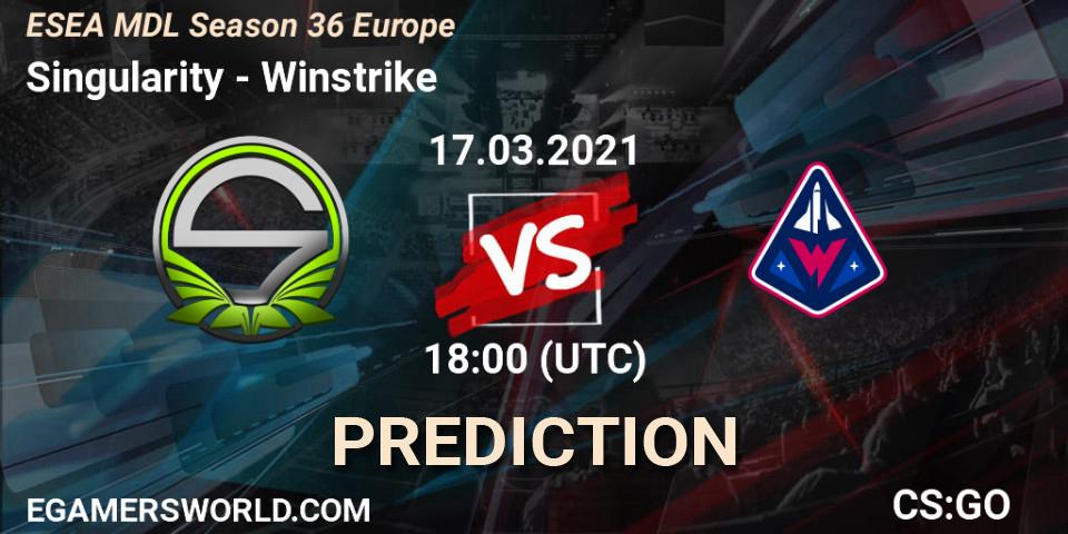 Singularity - Winstrike: прогноз. 17.03.21, CS2 (CS:GO), MDL ESEA Season 36: Europe - Premier division