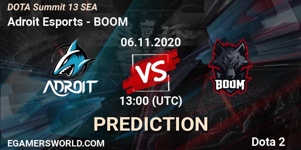 Adroit Esports - BOOM: прогноз. 06.11.20, Dota 2, DOTA Summit 13: SEA