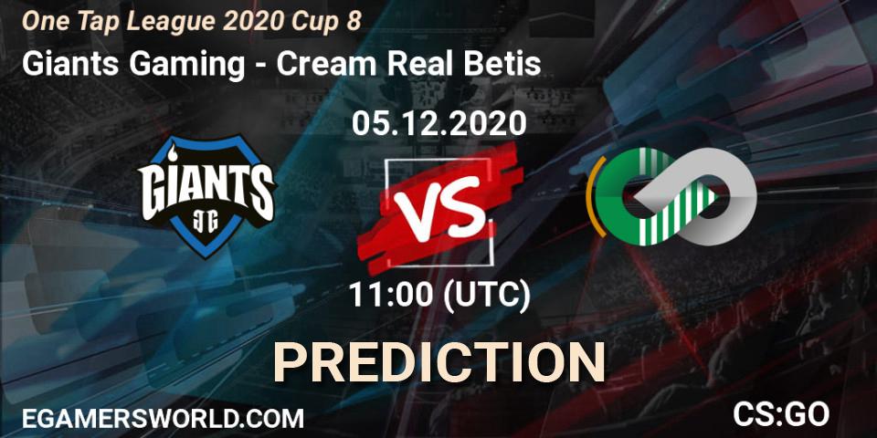 Giants Gaming - Cream Real Betis: прогноз. 05.12.20, CS2 (CS:GO), One Tap League 2020 Cup 8