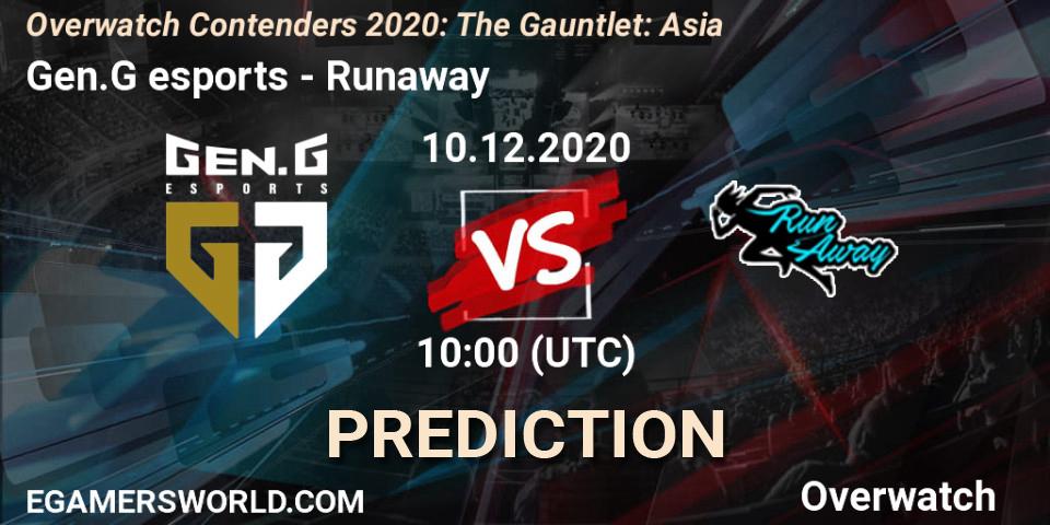 Gen.G esports - Runaway: прогноз. 10.12.20, Overwatch, Overwatch Contenders 2020: The Gauntlet: Asia