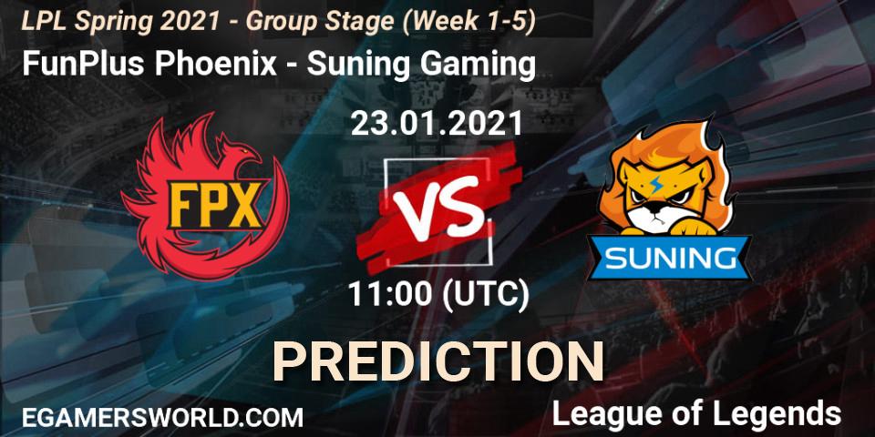 FunPlus Phoenix - Suning Gaming: прогноз. 23.01.21, LoL, LPL Spring 2021 - Group Stage (Week 1-5)