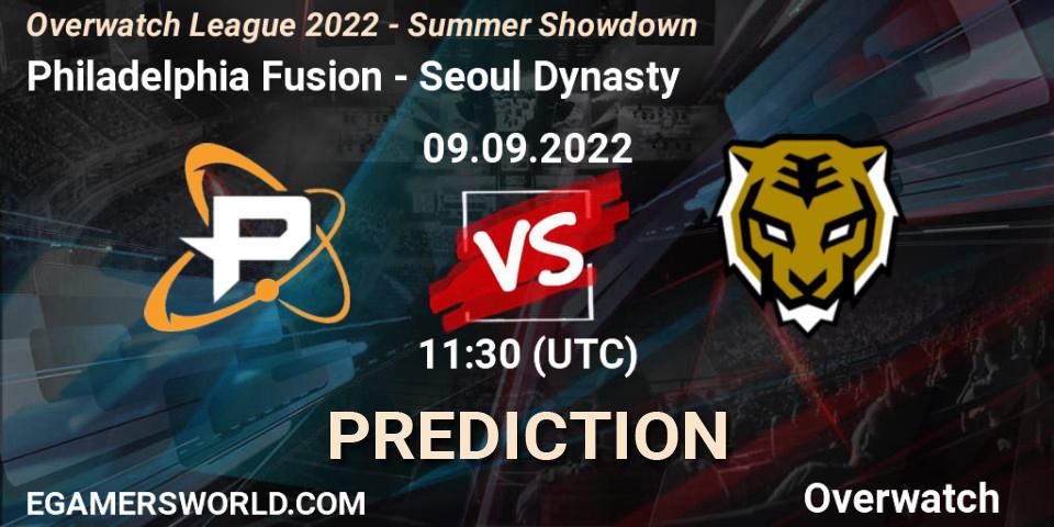 Philadelphia Fusion - Seoul Dynasty: прогноз. 09.09.22, Overwatch, Overwatch League 2022 - Summer Showdown