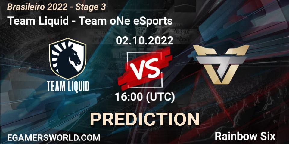 Team Liquid - Team oNe eSports: прогноз. 02.10.22, Rainbow Six, Brasileirão 2022 - Stage 3