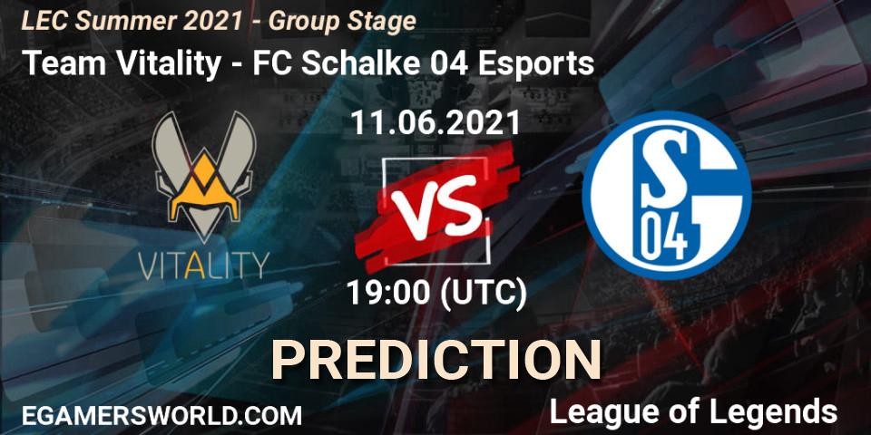 Team Vitality - FC Schalke 04 Esports: прогноз. 11.06.21, LoL, LEC Summer 2021 - Group Stage